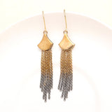 925 Silver Chain Tassel Dangle Earrings