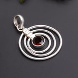 925 Silver Garnet Pendant