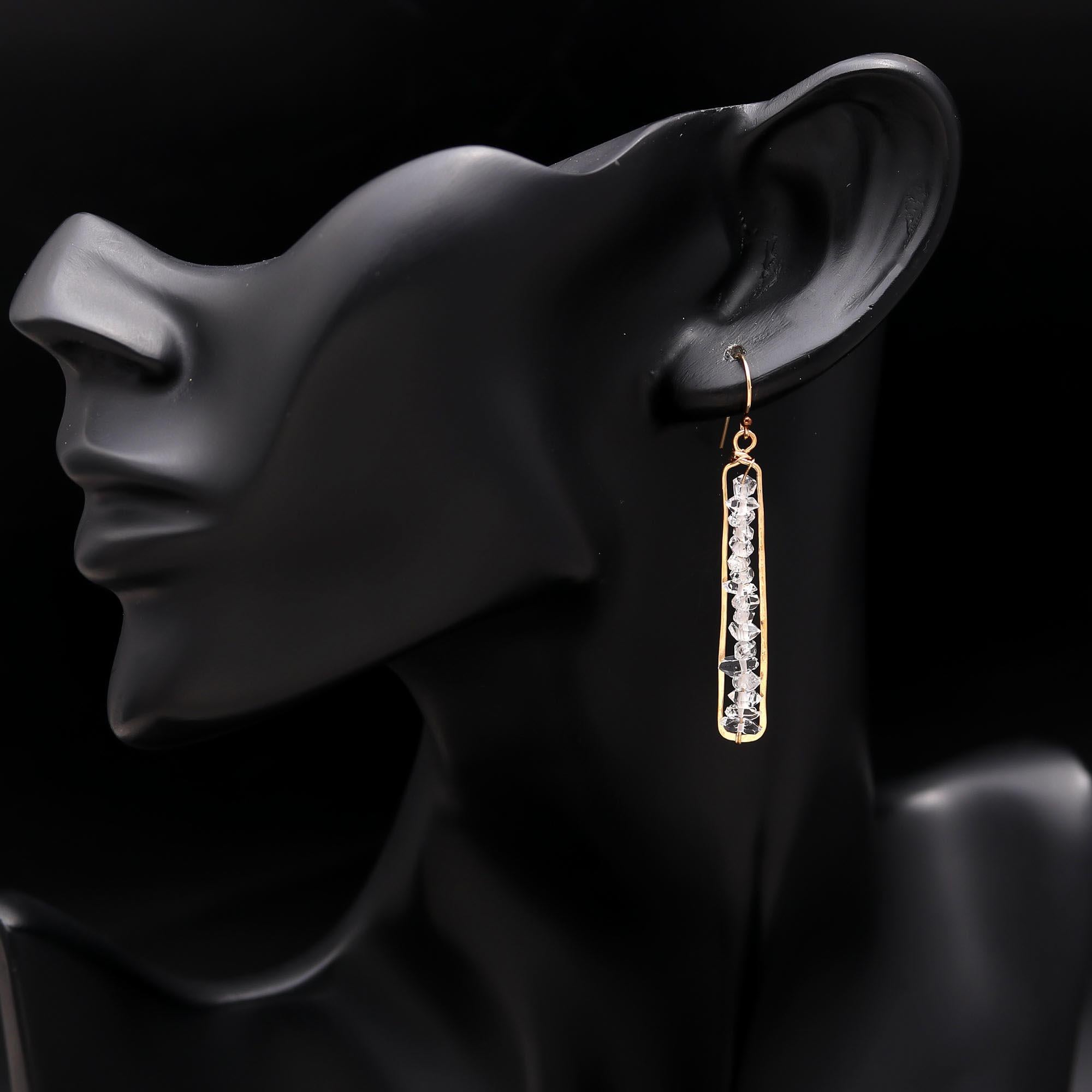 925 Silver Crystal Quartz Dangle Earrings