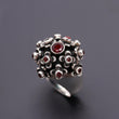 925 Silver Floral Dome Ring