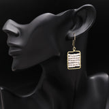 925 Silver Moonstone Beaded Dangle Earrings