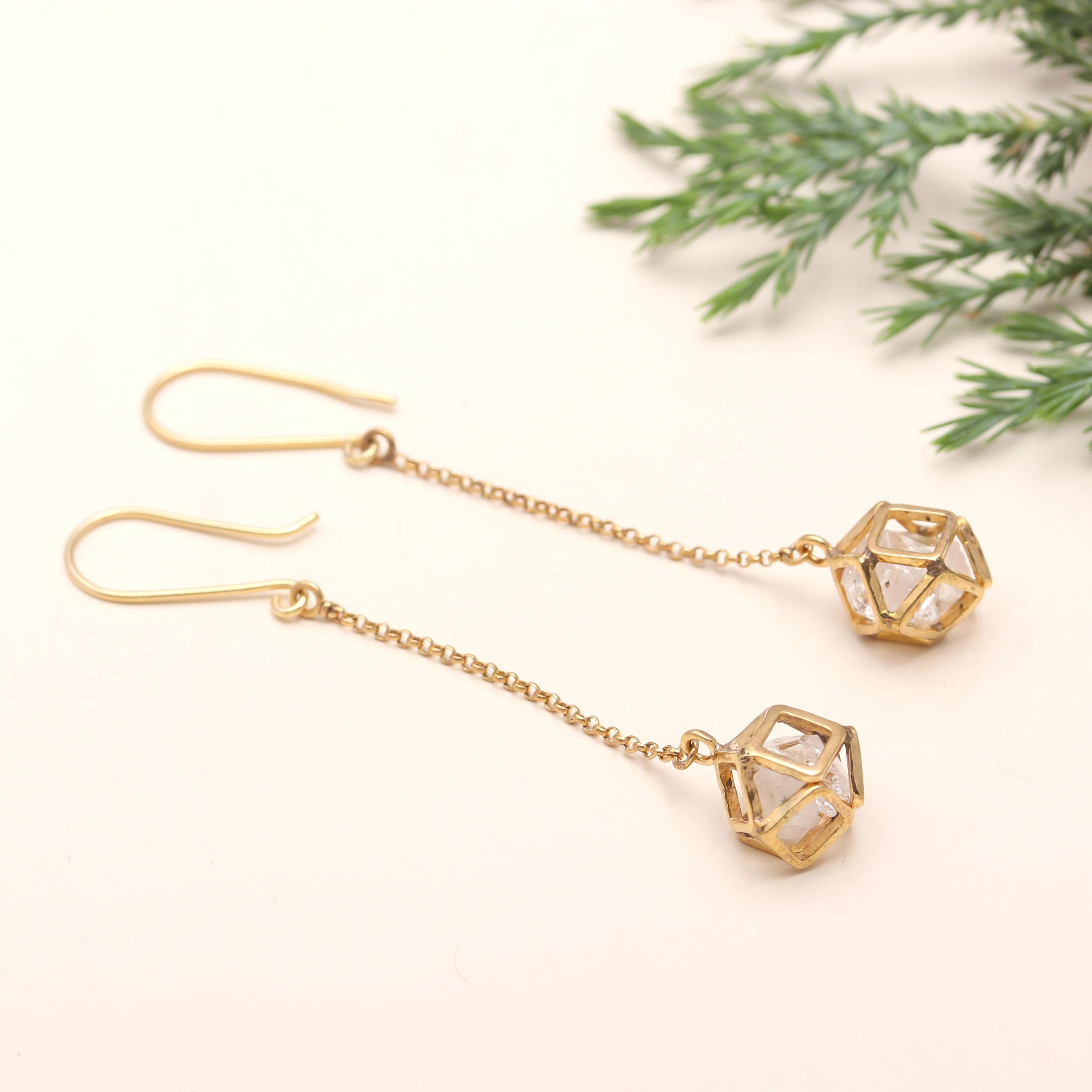 925 Silver Cage Dangle Earrings