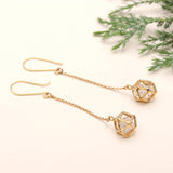 925 Silver Cage Dangle Earrings