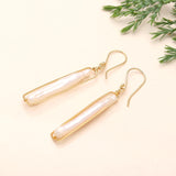 925 Silver Baroque Pearl Dangle Earrings