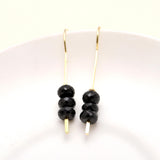 925 Silver Black Onyx Dangle Earrings