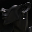 925 Silver Round CZ Dangle Earrings