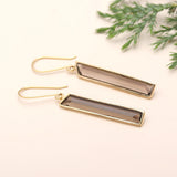 925 Silver Smoky Quartz Dangle Earrings