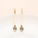 925 Silver Labradorite Dangle Earrings