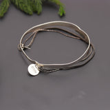 925 Silver Hammered Bangle Bracelet