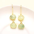 925 Silver Prehnite Dangle Earrings