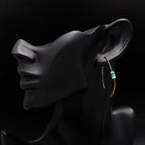 925 Silver Turquoise Bead Hook Earrings