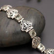 925 Silver Filigree Green Amethyst Bracelet