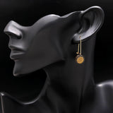 925 Silver Gold Druzy Dangle Earrings