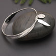 925 Silver Feather Bangle Bracelet