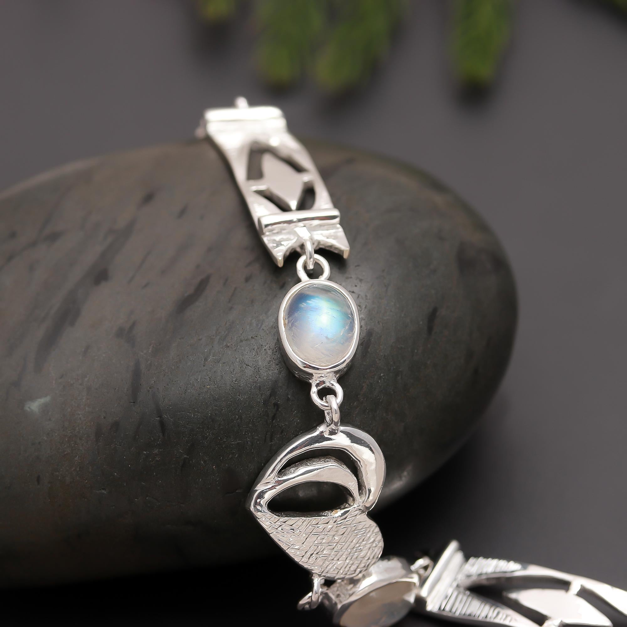 925 Silver Moonstone Bracelet