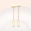 925 Silver Bar Chain Drop Earrings