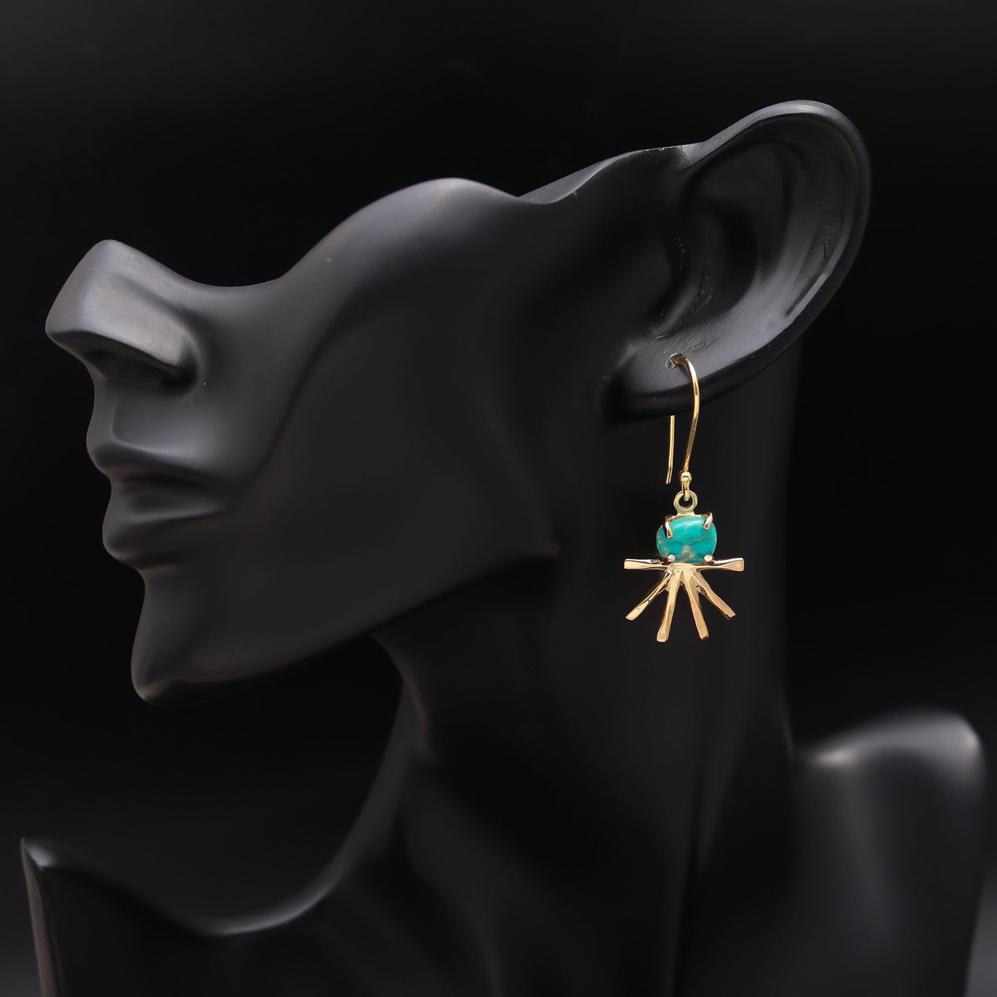 925 Silver Turquoise Dangle Earrings