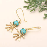 925 Silver Turquoise Dangle Earrings