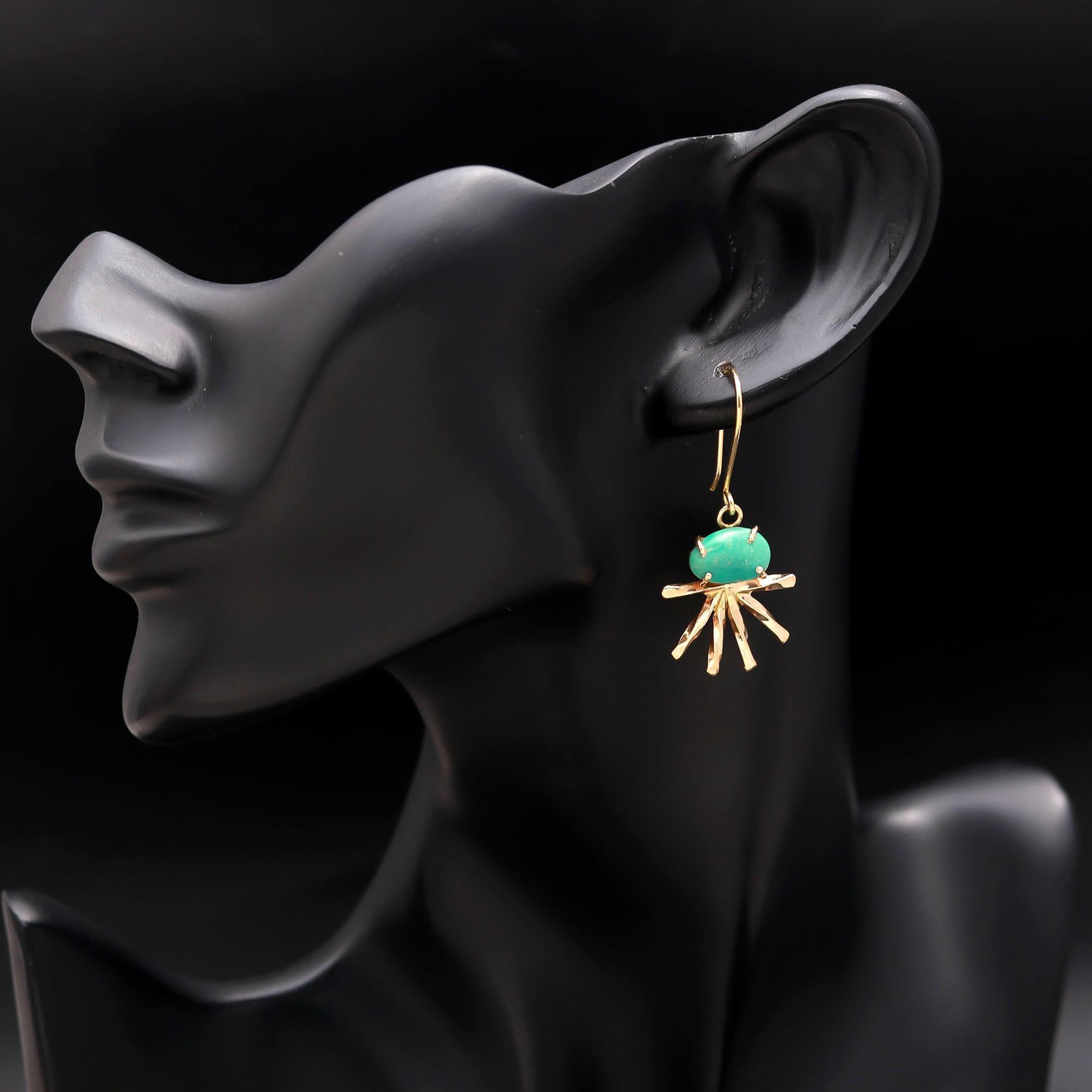 925 Silver Turquoise Dangle Earrings