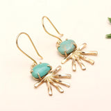 925 Silver Turquoise Dangle Earrings