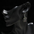 925 Silver Natural Druzy Slice Dangle Earrings