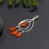 925 Silver Carnelian Teardrop Pendant