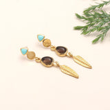 925 Silver Leaf Drop Earrings