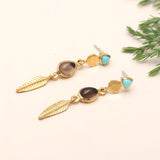 925 Silver Leaf Drop Earrings