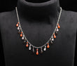 925 Silver Multi-Gemstone Drop Necklace