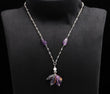 925 Silver Beads Cluster Drop Pendant Necklace
