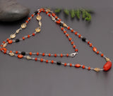 925 Silver Multi-Gemstone Beaded Long Necklace