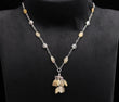 925 Silver Yellow Opal Beads Drop Pendant Necklace