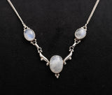 925 Silver Rainbow Moonstone Necklace