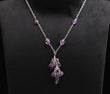 925 Silver Amethyst Beads Pendant Necklace