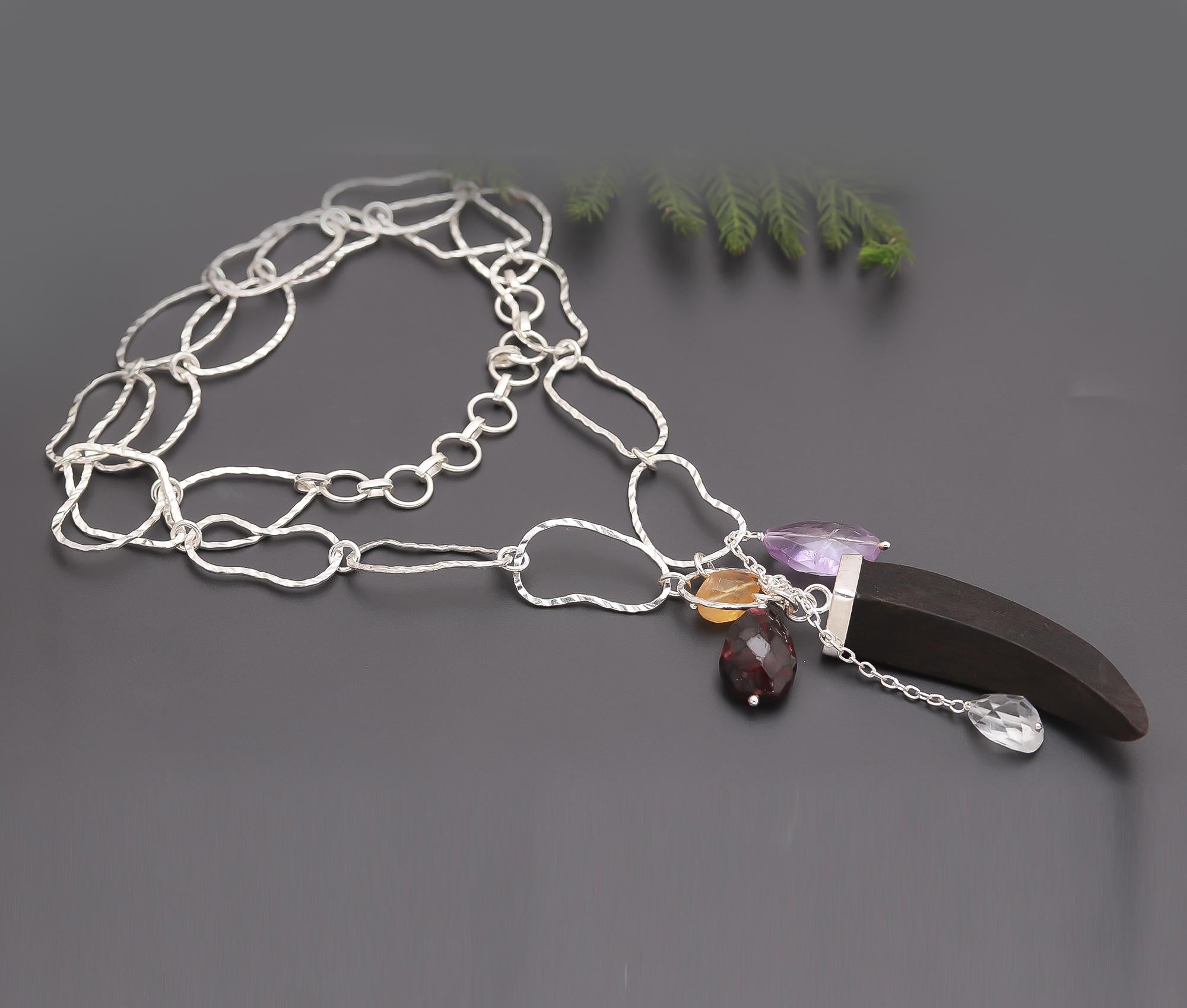 925 Silver Horn Pendant Necklace