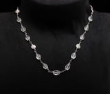 925 Silver Clear Quartz Beads Necklace