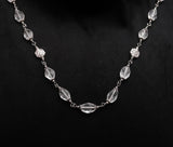 925 Silver Clear Quartz Beads Necklace