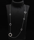 925 Silver Long Circle Link Necklace