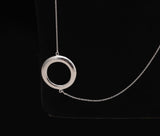 925 Silver Long Circle Link Necklace