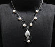 925 Silver Black Onyx and Freshwater Pearl Necklace
