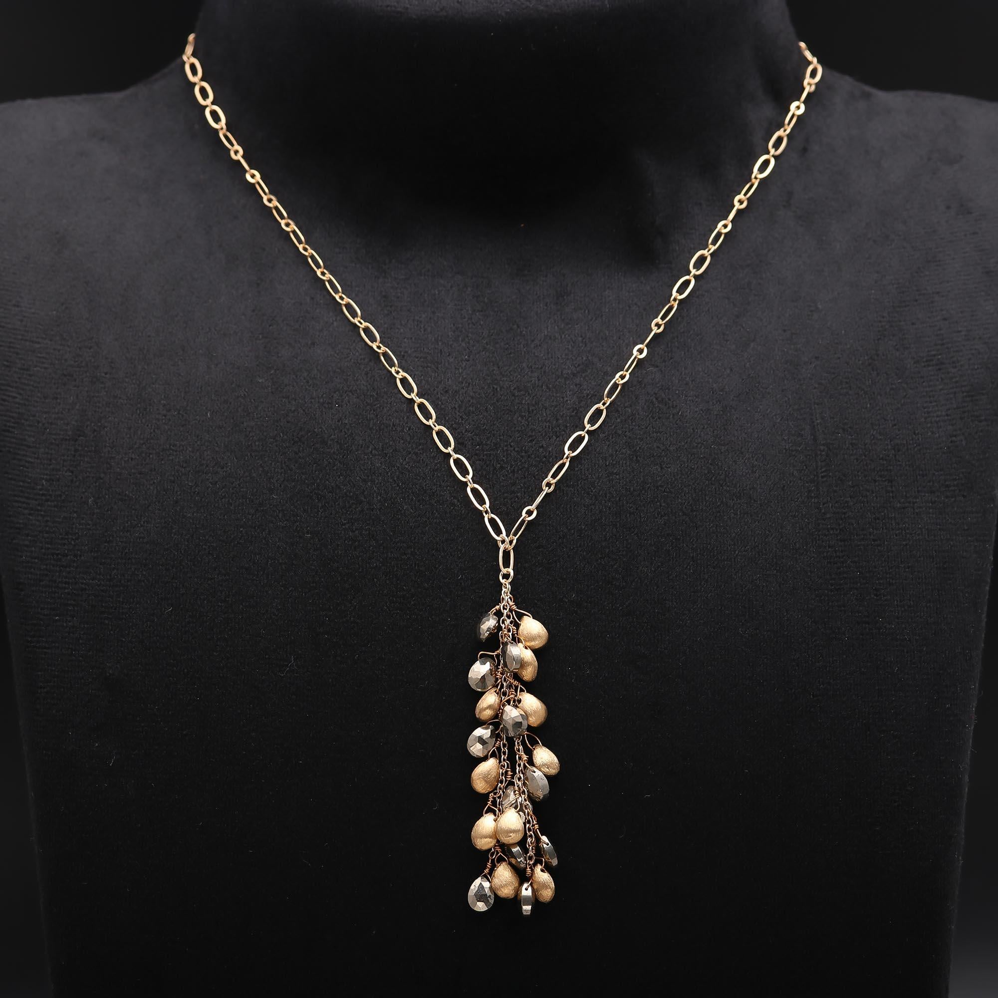 925 Silver Pyrite Cluster Necklace
