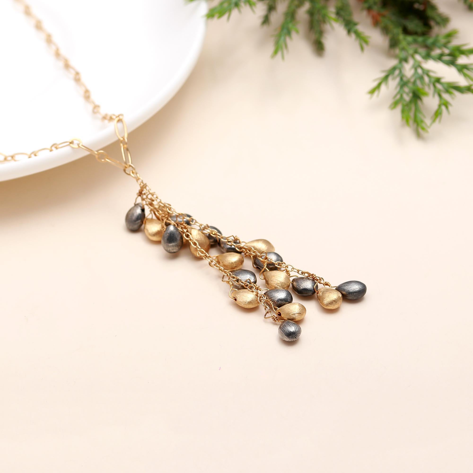 925 Silver Dual-Tone Beads Necklace