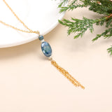 925 Silver Chain Tassel Pendant Necklace