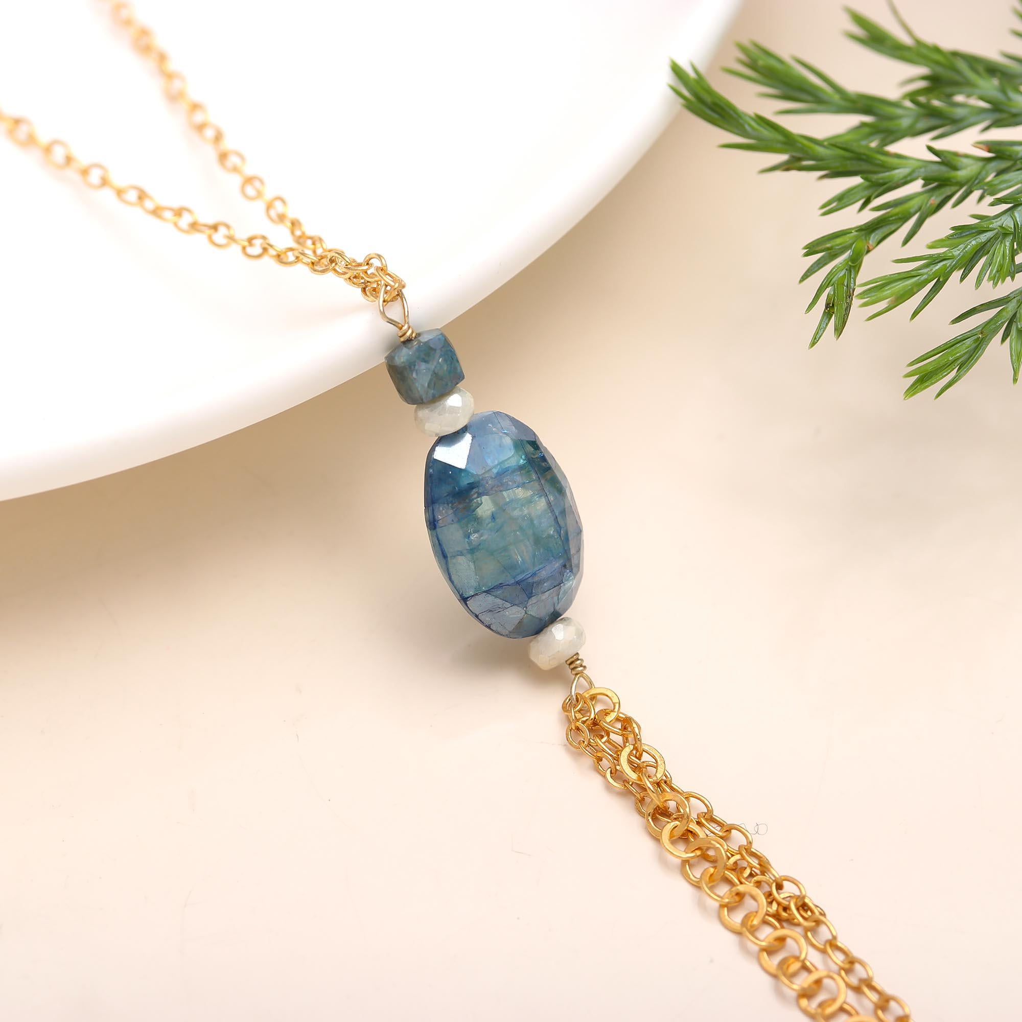925 Silver Chain Tassel Pendant Necklace