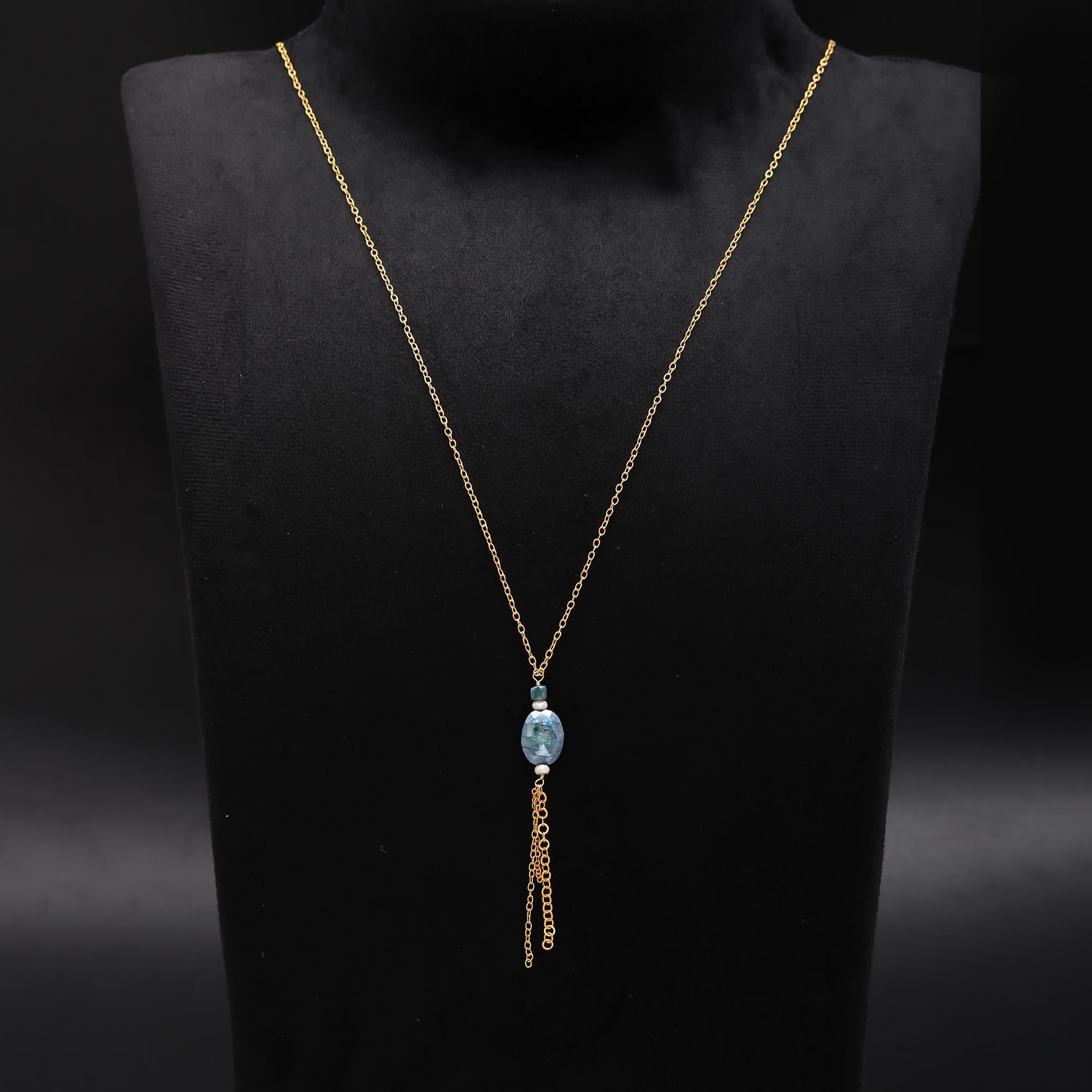 925 Silver Chain Tassel Pendant Necklace