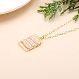 925 Silver Pink Opal Pendant Necklace