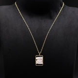 925 Silver Pink Opal Pendant Necklace