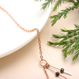 925 Silver Mixed Charm Lariat Necklace