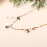 925 Silver Mixed Charm Lariat Necklace