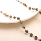 925 Silver Pyrite Beaded Necklace